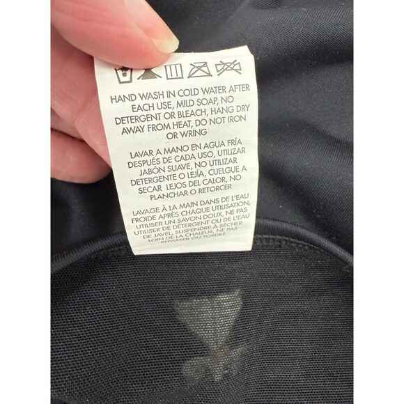 TYR Swimwear Womens Black Stretch Solid Twisted Bra Tankini Top & Bottoms Size 8 - Picture 8 of 9